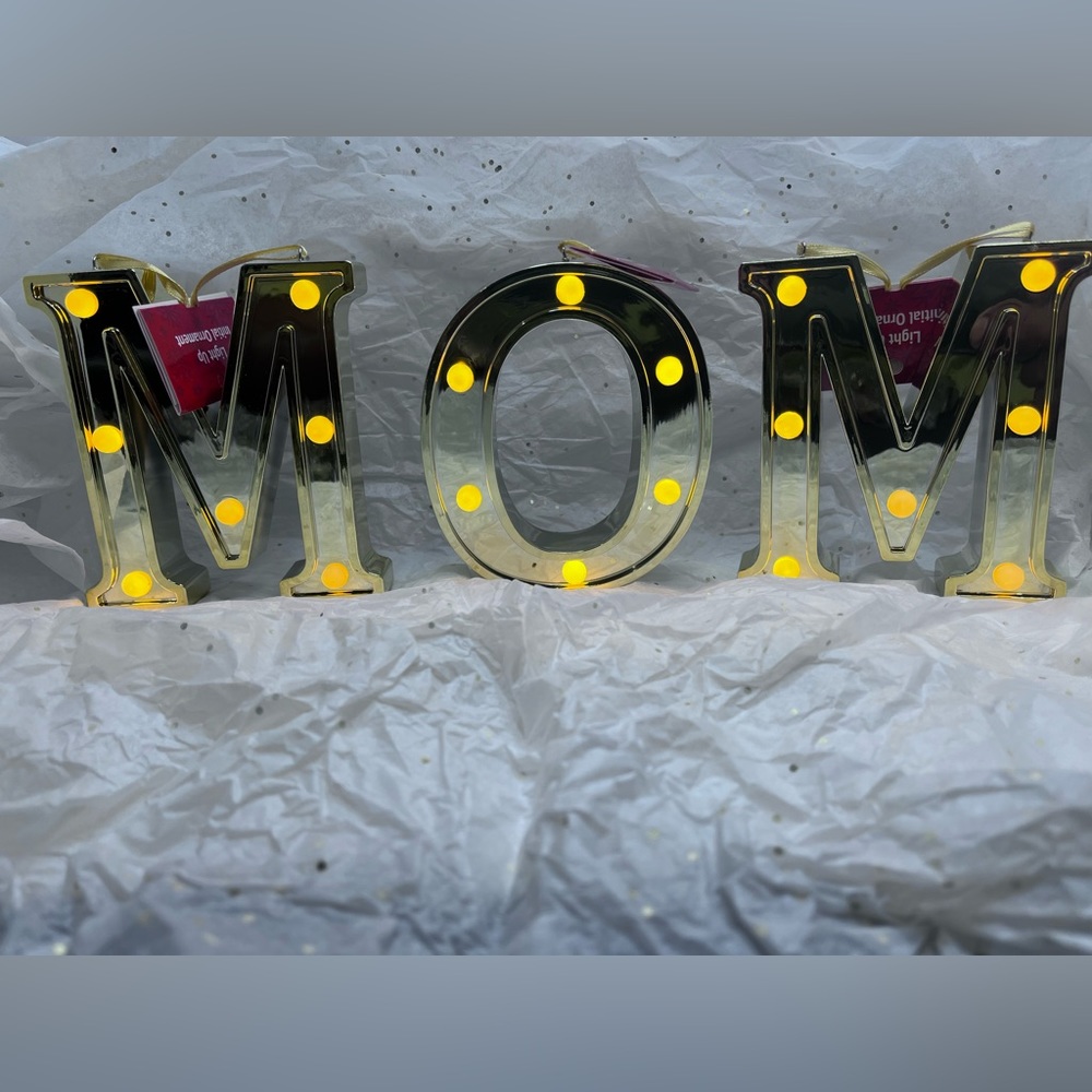 Light up initial ornament